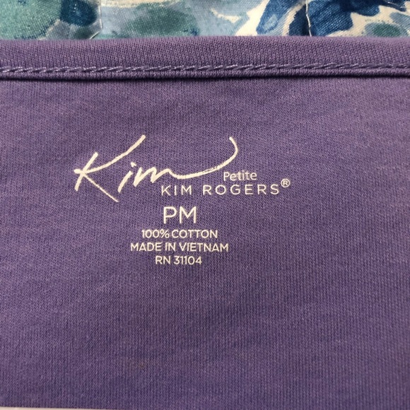 EUC Kim Rogers PM Purple Round Loop 3/4 Sleeve Pullover Blouse - Picture 3 of 5